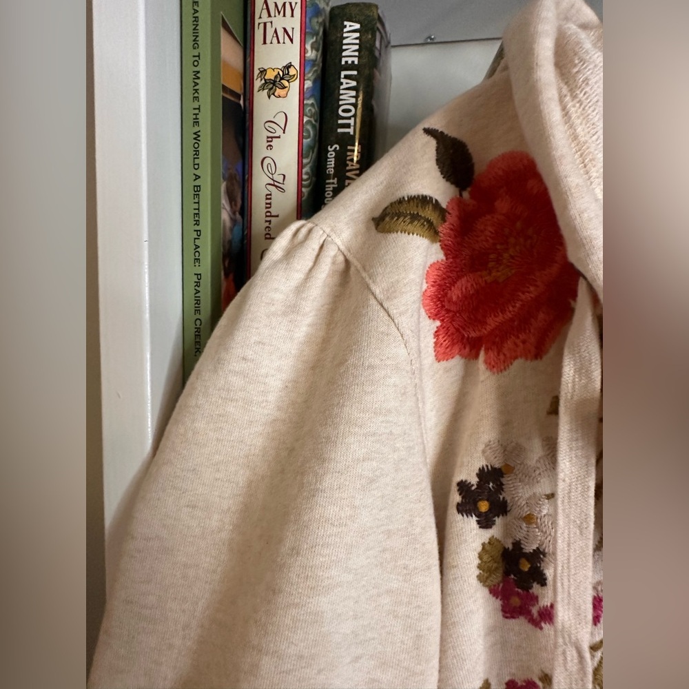 Johnny Was Flore Tiered Hoodie. Size M - Picture 3 of 11